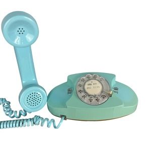 Mint Green Princess Rotary Phone Bell System